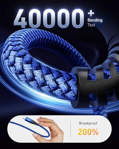 USB C to C Cable 60W, 10FT Long USB Type C Fast Charging Cable for Car - Image 6