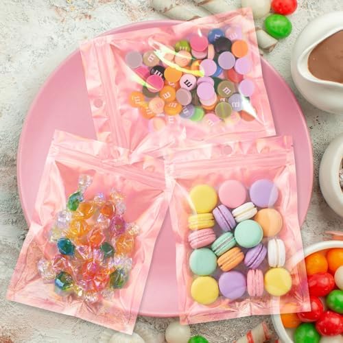 FUNFERY 4x6 inch Rainbow Clear Window Smell Proof Holographic Mylar Bags - Image 3