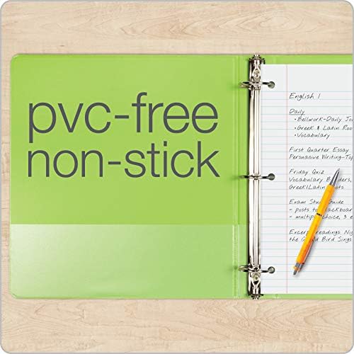 Cardinal 3 Ring Binders, Round Rings, Holds 350 Sheets, ClearVue Presentation View, Non-Stick, Assorted Colors (79550), 1.5 Inch (Pack of 4) - Image 4