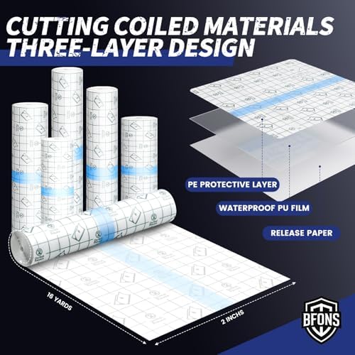 BFONS Tattoo Aftercare Waterproof Bandages 2 in x 16 yd Tattoo Cover Up Tape, Tattoo Supplies Second Skin Bandage Flat Roll Transparent Film Wound Healing Protective Clear Sterile and Safe Bandages - Image 4