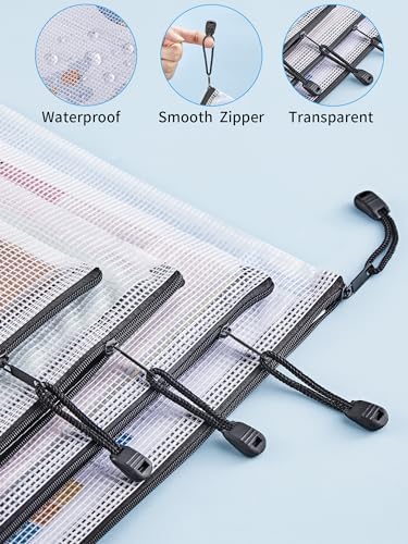 JARLINK 18 Pcs Mesh Zipper Pouch Bags, Multi-use Zipper Pouches, 8 Sizes - Image 4