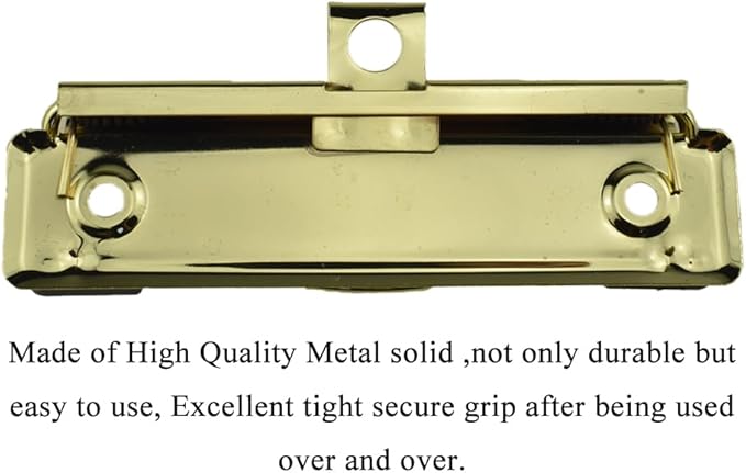 HAHIYO 3.94 Inches Gold Metal Mountable Clipboard Clips - Image 3