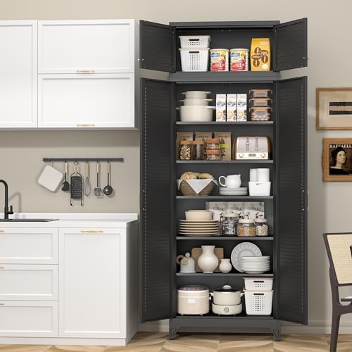 SteeLoong 90" Metal Storage Cabinet with Doors and 5 Adjustable Shelves - Image 4