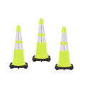 3 Pack 28" Inch Lime Traffic Safety Cones by TRAFFIC+KONTROL