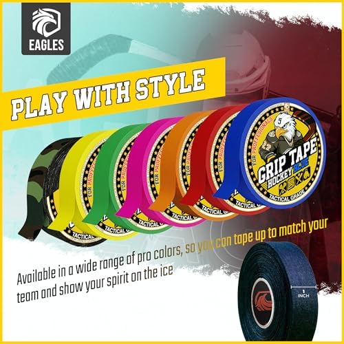 EAGLES Hockey Tape Multipurpose Cloth Tape Roll for Lacrosse Baseball & Softball Bats, Rackets, Pullup Bars, Gardening Tools, Sports Gift Perfect for Wrist, Ankle, Foot, Knee and Hand Taping - Image 6