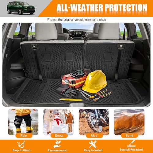 Cargo Mat Compatible with 2016-2025 Honda Pilot Cargo Liner Backrest Liner Seatback Protector for 2024 Honda Pilot Accessories(16-25 Pilot) - Image 5