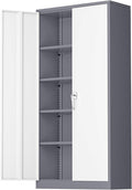 Greenvelly Metal Garage Storage Cabinet, Locking Steel Cabinet by Greenvelly