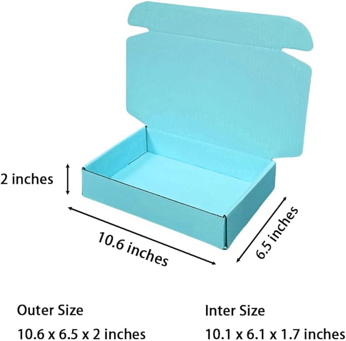 50 Pcs 10.6 x 6.5 x 2 inches Shipping Boxes - Image 2