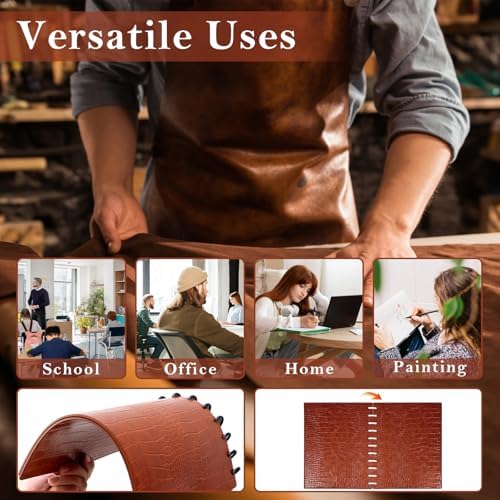 Pu Leather 8.5x11 In Discbound Notebook Cover And Disc Set Discbound Planner Cover With 11 Pcs Expansion Discs Disc Bound Notebook Accessories Letter Size For Office(Brown;No Inner Paper) - Image 7