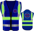 YOWESHOP High Reflective Visibility Safety Vest Custom Your Logo Safety Workwear by YOWESHOP