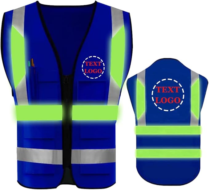 YOWESHOP High Reflective Visibility Safety Vest Custom Your Logo Safety Workwear by YOWESHOP