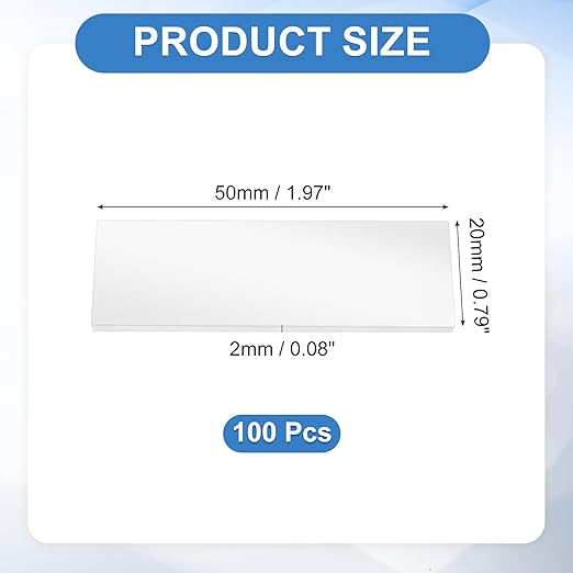 uxcell 100Pcs Double Sided Adhesive Pads, 1.97" x 0.79" Clear Removable Heavy - Image 2