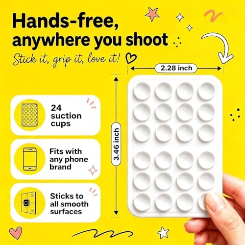 2026 Upgraded Magnetic Suction Sticky Phone Grip for Magsafe Case, White - Image 5