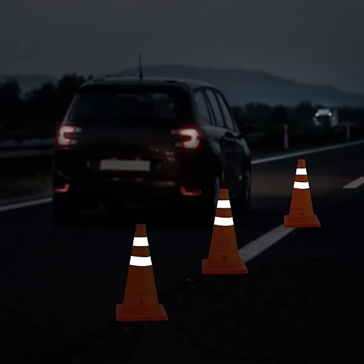 RoadHero 18 Inch 1 Pack Collapsible Traffic Safety Cones, Parking Lots - Image 3