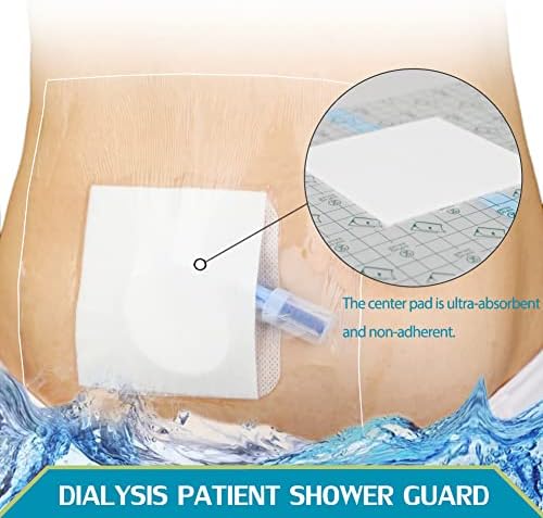 Waterproof Shower Protector Large Cover Shields for PICC Central Line Peritoneal Dialysis Chest Port Feeding Tube PD Catheter Accessories Bandages with Non-Stick Center Pad 12"x14"(Pack of 14) - Image 3