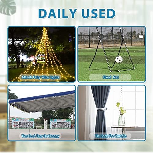 Bungee Cords with Balls 12 Inch,50 PCS White Bungie Cord Balls Heavy Duty Tie Down Strap Cord for Camping, Shelter,Cargo,Projector Screen,Tent Poles with UV Resistant - Image 6