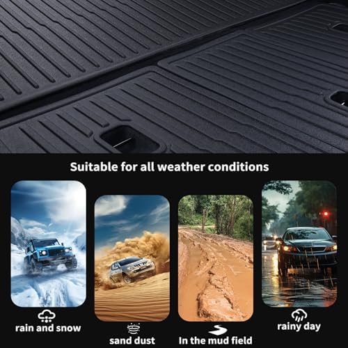 Cargo Mat with Backrest Protection for 2026 Honda Passport,TPE All Weather Protection Cargo Liner with Velcro Rear Seats Backrest car Accessories-Black - Image 6
