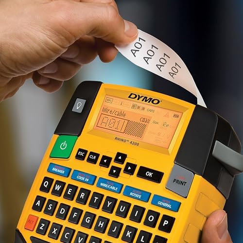 DYMO Rhino Industrial Flexible Nylon Labels, 3/4" x 11.5', Black Print on White Tape - Image 5