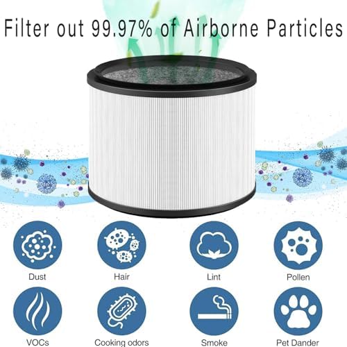 HP01 HP02 Filter Replacement for Dyson Air Purifier, 2 Pack, Black - Image 5