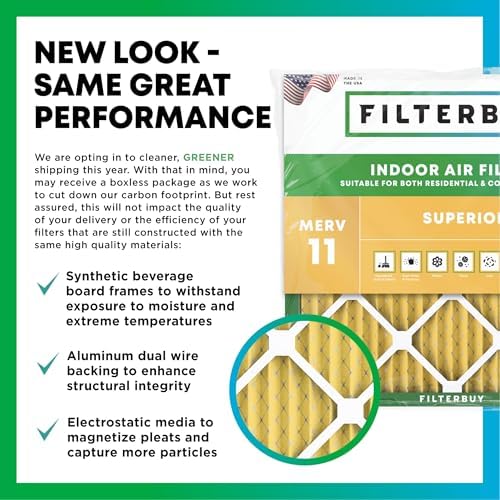 Filterbuy 20x22x2 Air Filter MERV 11 Pet & Allergy Defense (2-Pack) - Image 3