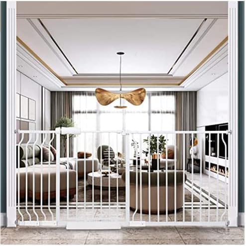 Extra Wide Baby Gate Tension Indoor Safety Gates White Metal Large Pressure by COSENDBABYGATE