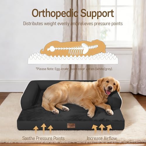 Comfort Expression Washable Dog Bed with Bolster for Medium to Large Dogs - Image 2