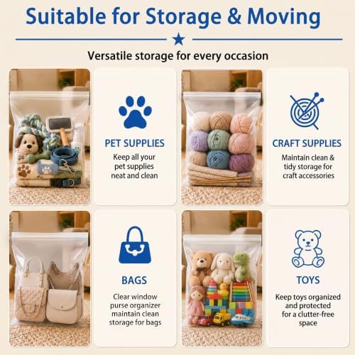 Extra Large 5 Gallon Zippered Plastic Bags for Storage - Image 4