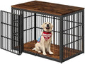 Lyromix 54" Dog Crate Furniture with Foldable Door, Rustic Brown by Lyromix