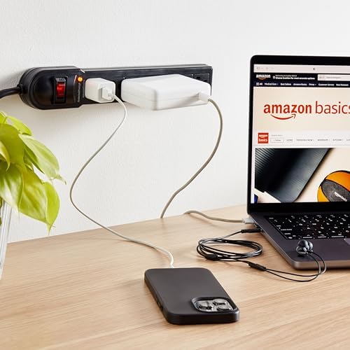 Amazon Basics Surge Protector Power Strip, 6-Outlet, 790 Joules, Circuit Breaker, LED Indicator Light, 6ft Extension Cord, Black - Image 6