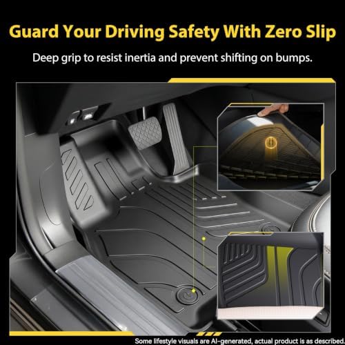 Prosheve Floor Mats for Mazda CX5 2026,Custom Fit TPE All Weather Floor Liners 1st & 2nd Row Car Mats for Mazda CX-5 Accessories,Black - Image 6