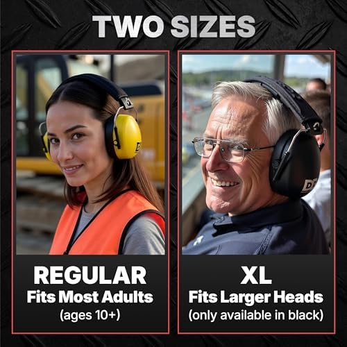 DECIBEL DEFENSE Ear Protection, 37 dB NRR Ear Muffs (SAFETY YELLOW) - Image 3