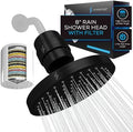 SparkPod Filtered Shower Head, 23-Stage, 8" Round, Black Matte by SparkPod
