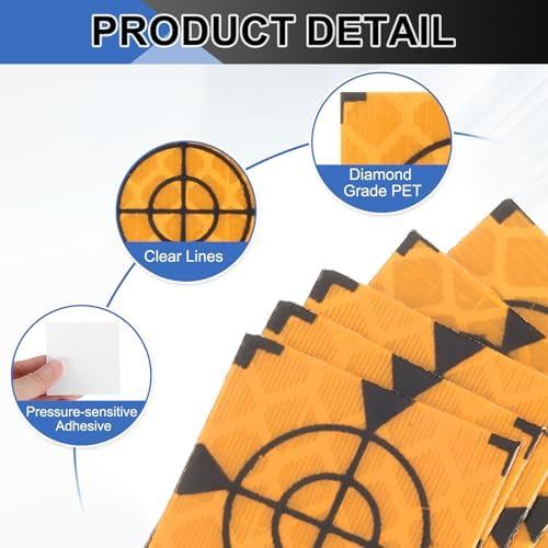 PATIKIL Survey Reflector Target Self-Adhesive Reflective Sheet Surveying Target Mark Tape, Suit for Ship Inspection - Image 3