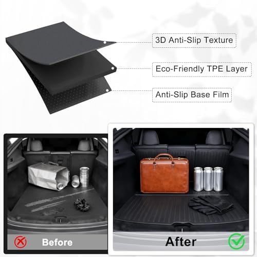 TPE Floor Mats for 2011-2023 Dodge Charger RWD & Chrysler 300 Rear-Wheel Drive ONLY All Weather Car Floor Liners Fit Dodge Charger RWD Accessories Black - Image 3