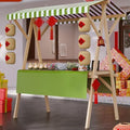 Portable Vendor Cart Mobile Vendor Stand Thickened Wooden Frame Easy Setup 140kg Load Capacity 360° Swivel Wheels Outdoor Cart for Farmers Market Party Events Display(Green,150cm(59in)) by Unknown