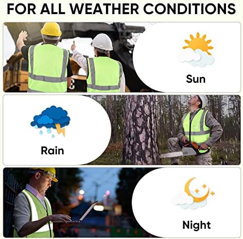 TICONN High Visibility Reflective Safety Vest for Men & Women, ANSI Class 2 - Image 5