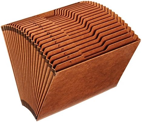 Globe-Weis Pendaflex Heavy Duty Expanding File, File Organizer for School, Home and Office, Durable 21-Pocket File, Open Top, 21 Pockets, A-Z, 1/3 Cut Tabs, Letter Size, Brown (R217AHD) - Image 4