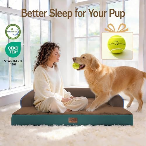 Comfort Expression Washable Dog Bed with Bolster for Medium to Large Dogs - Image 6