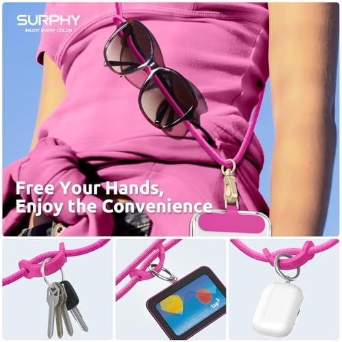 SURPHY Phone Lanyard Crossbody, Phone Strap Crossbody with 2 Tether Tabs - Image 2