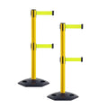 Crowd Control Warehouse CCW Set of 2 Retractable Dual Belt Stanchion Safety by Crowd+Control+Warehouse