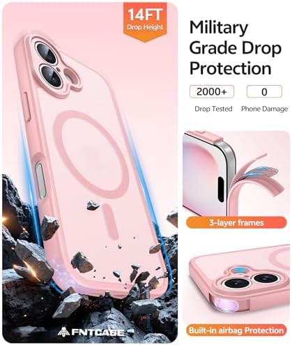 FNTCASE for iPhone 16 Plus Case, Fit for Magsafe, Screen Protector - Image 5