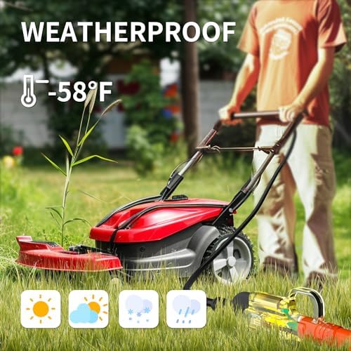 POWGRN 50 FT 12/3 Gauge Indoor/Outdoor Extension Cord Waterproof, Orange - Image 7