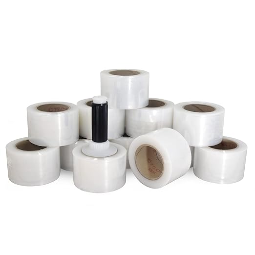 IDL Packaging - F-31-12 3" x 1000' Hand Bundling Stretch Film by IDLPackaging