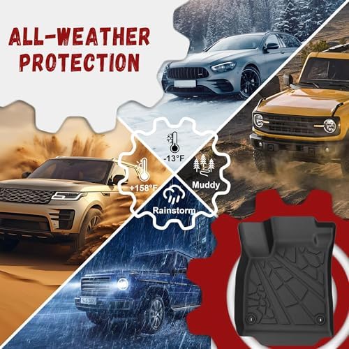 Floor Mats for Honda Accord Sedan 2018-2022 (Include Hybrid), All Weather TPE Protection Floor Liners Accessories, 1st & 2nd Row & Cargo Liner - Image 6