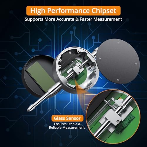 Neoteck 1"/25.4mm Digital Dial Indicator 0.0005"/0.01mm Dial Test Indicator - Image 2