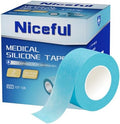 Niceful Silicone Tape, Hypoallergenic, Painless Removal, 1" x5.5Yd 2 Rolls by Niceful