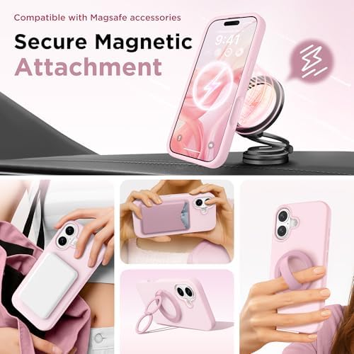 GolbinBox Magnetic for iPhone 17 Case, Silicone Cover, Chalk Pink - Image 3