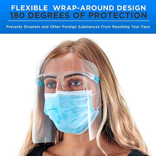 Salon World Safety 200 Face Shields with Glasses Frames (20 Packs of 10) - Image 3