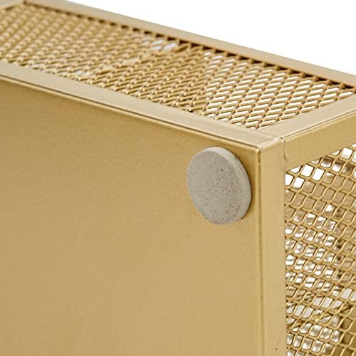 Annova Mesh Desk Organizer Office with 7 Compartments + Drawer/Desk Tidy Candy/Pen Holder/Multifunctional Organizer (Gold) - Image 4