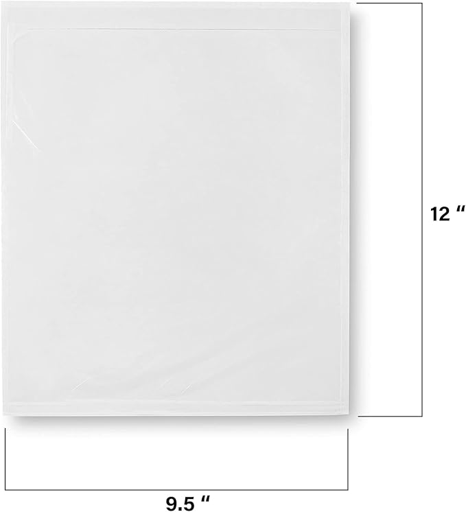 MT Products Clear Plastic Blank Envelope Pouch 9.5" x 12" - Image 3